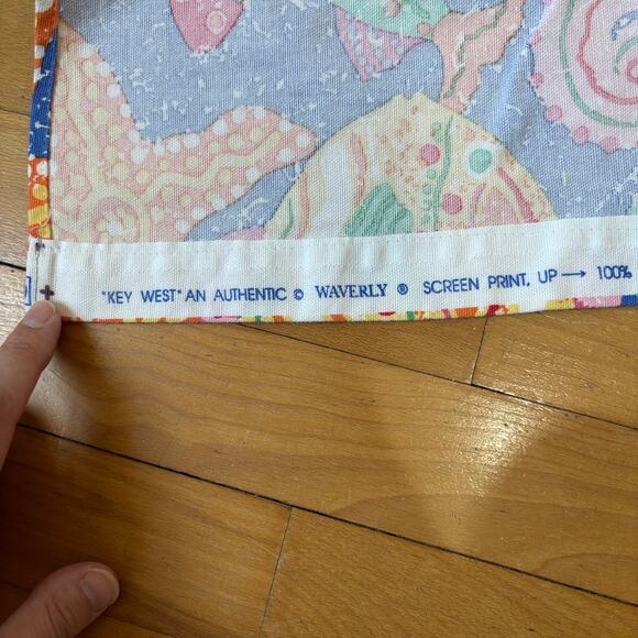 Waverly "Key West" Tablecloth 98" x 52" Fish Sea Underwater Print 100% Cotton - Picture 9 of 11